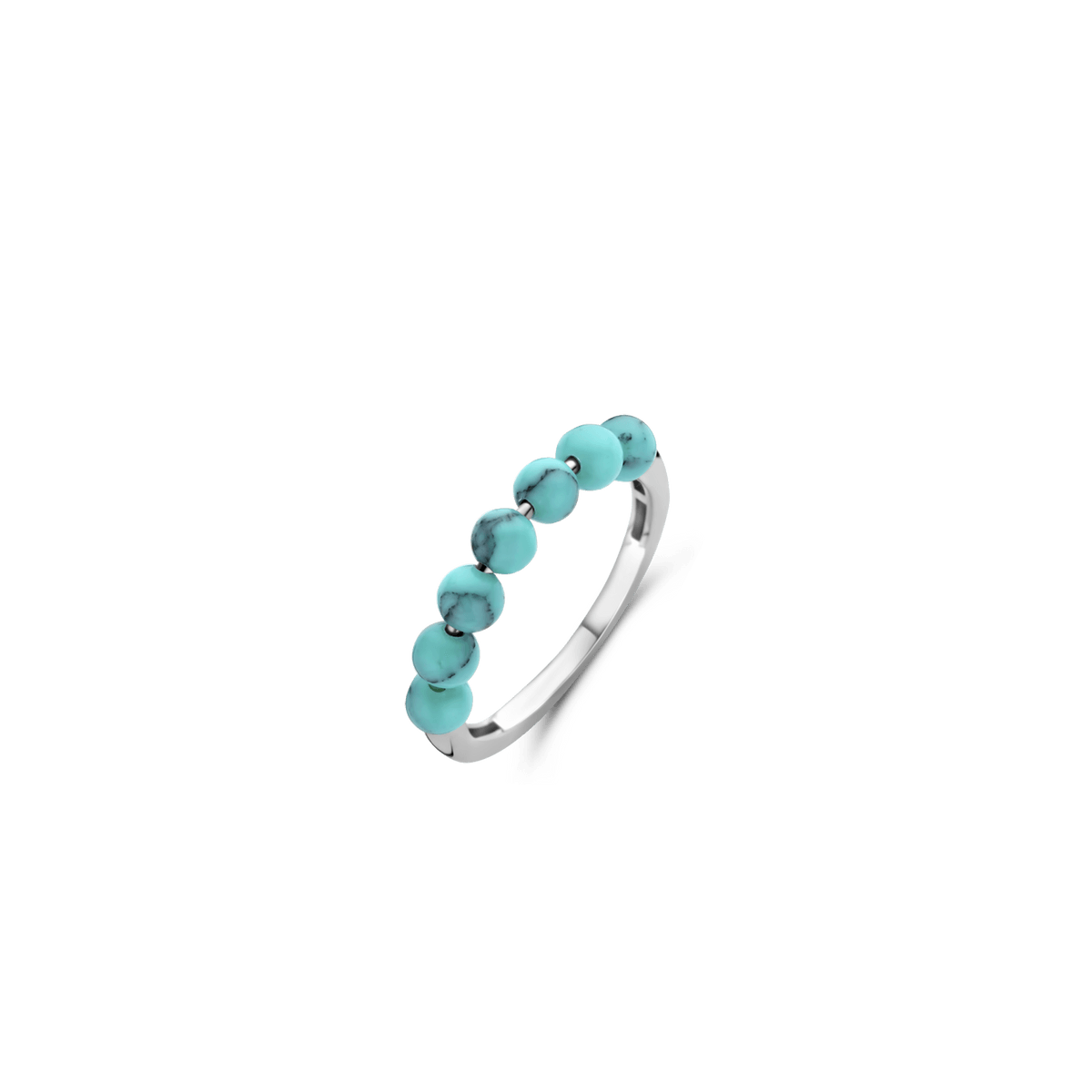 Ti Sento Silver Ring with Turquoise Beads - Rococo Jewellery