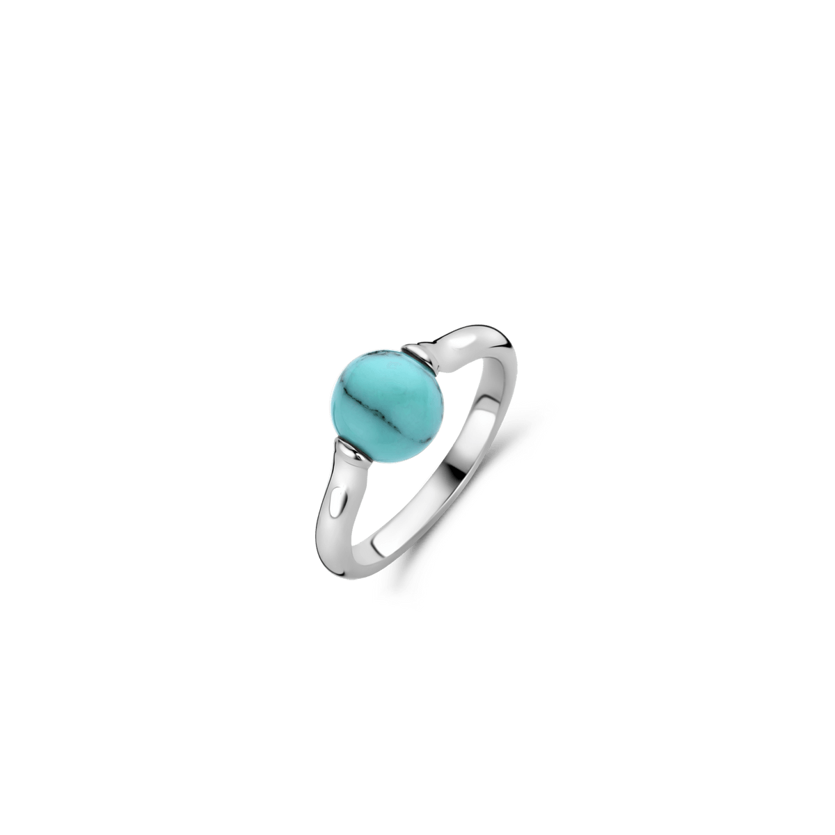 Ti Sento Silver Stone Ring with Turquoise Sphere - Rococo Jewellery