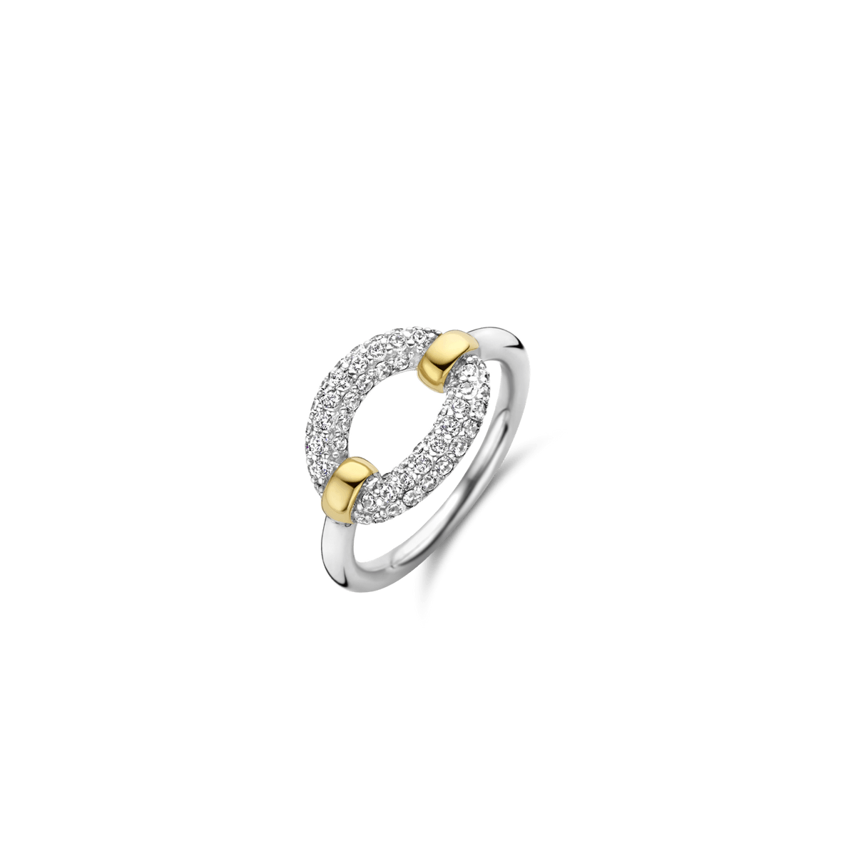 Ti Sento Silver Gold Vermeil Pave Cubic Zirconia Ring - Rococo Jewellery