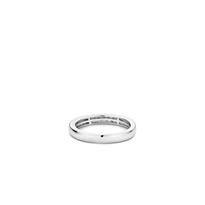Ti Sento Sterling Silver Double Row Cubic Zirconia Ring - Rococo Jewellery