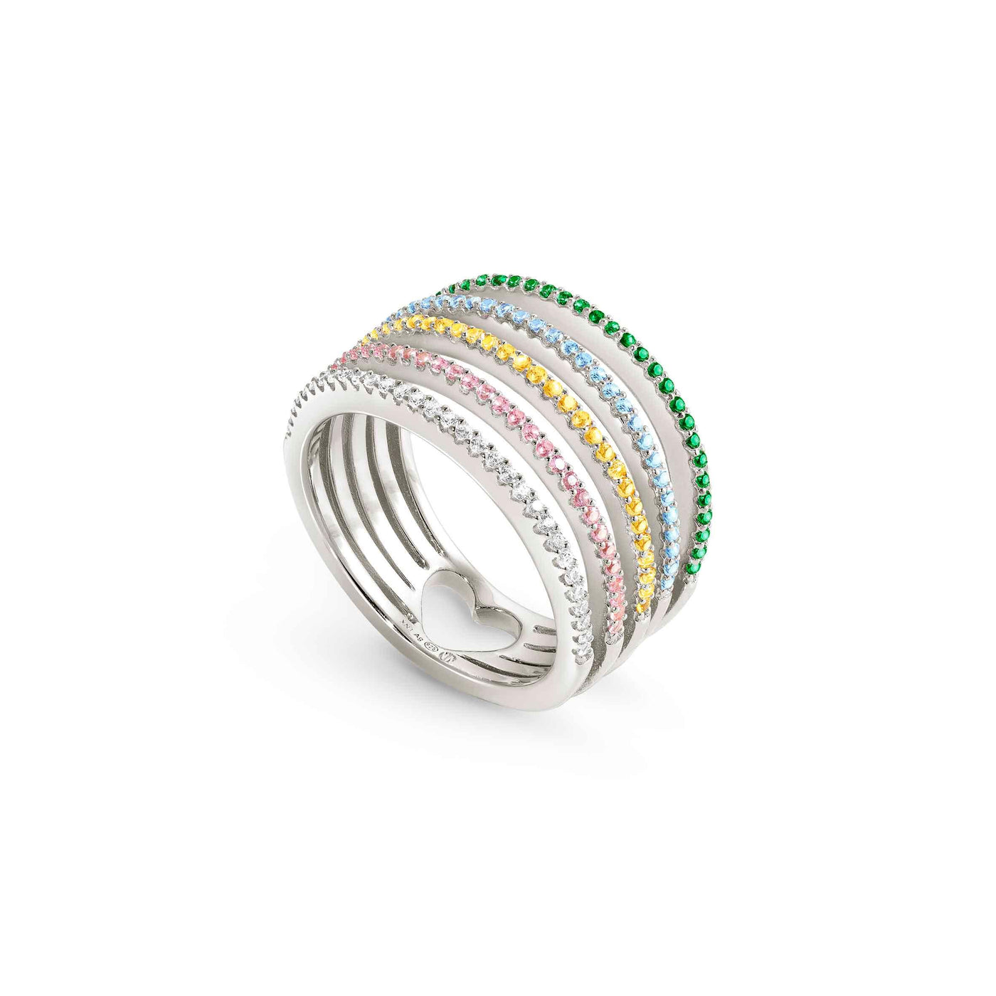 Nomination Lovelight Ring - Multicolour Sterling Silver - Rococo Jewellery