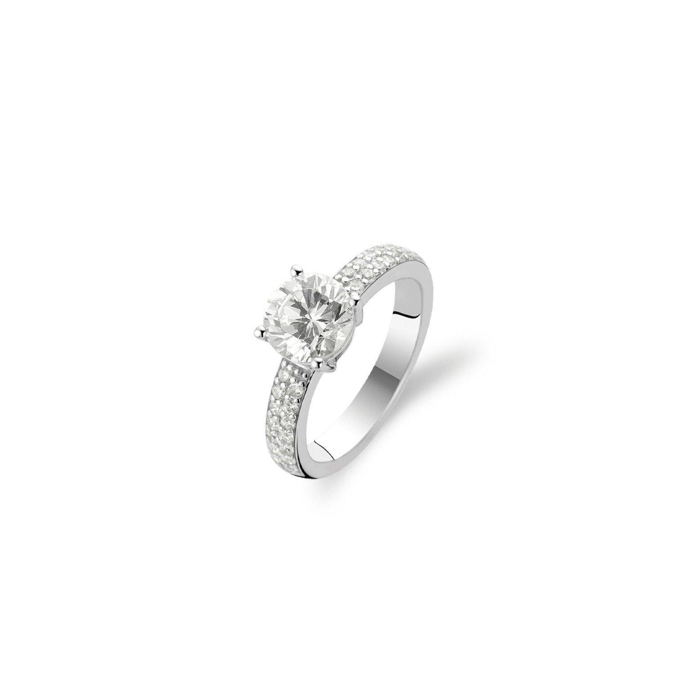 Ti Sento Sterling Silver Ring with Cubic Zirconia Stones - Rococo Jewellery