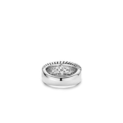 Ti Sento Sterling Silver Cubic Zirconia Band Ring - Rococo Jewellery