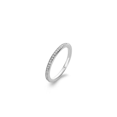 Ti Sento Sterling Silver Pavé Cubic Zirconia Ring - Rococo Jewellery