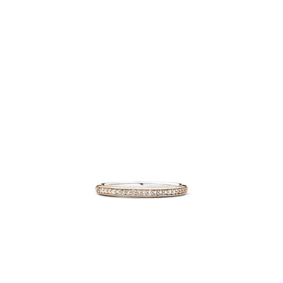 Ti Sento Pavé Cubic Zirconia Ring - 18ct Rose/Yellow Gold Vermeil - Rococo Jewellery
