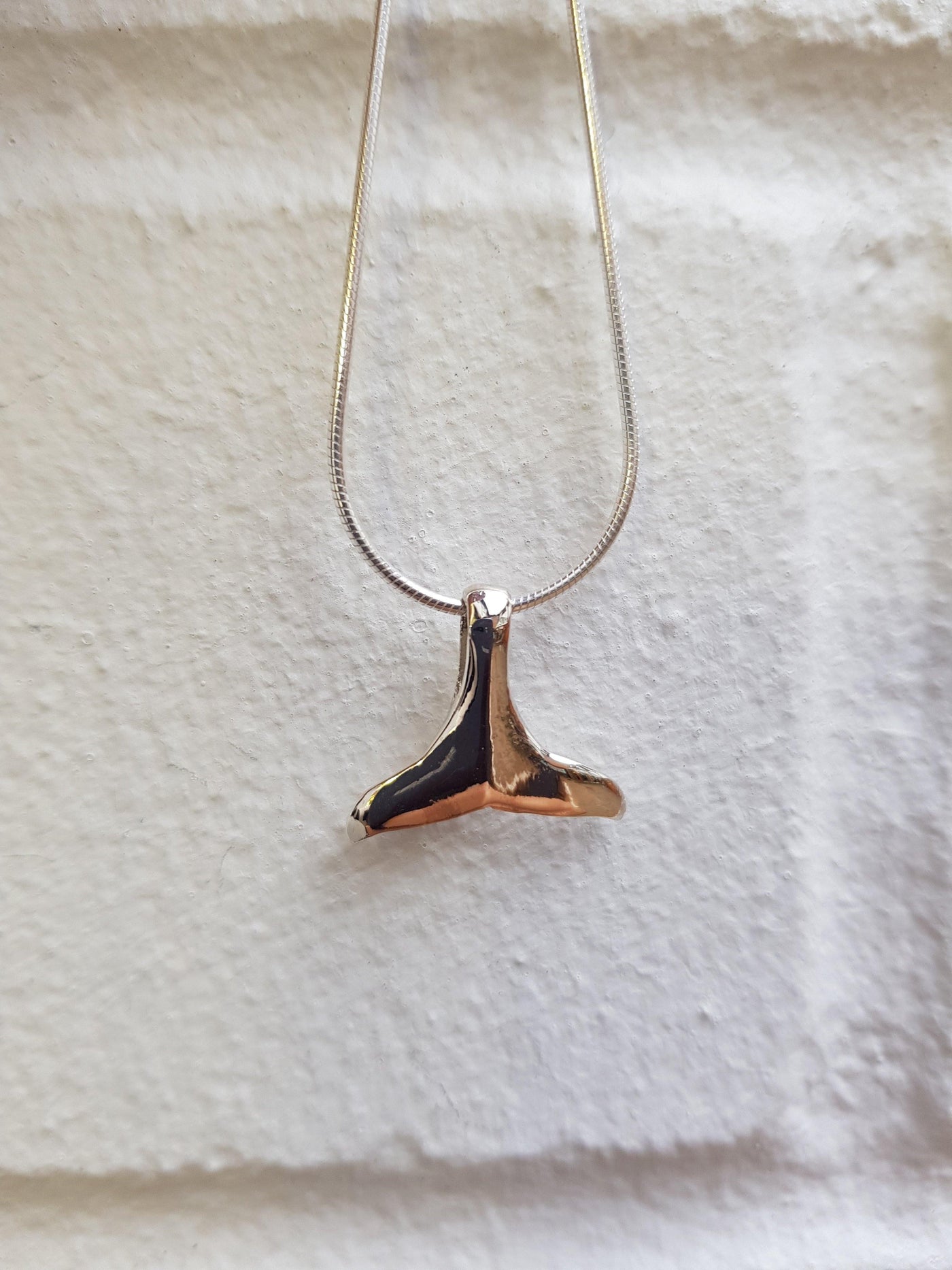 Small Whale Tail Pendant - Rococo Jewellery