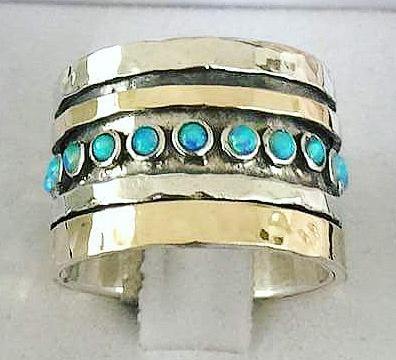 Yaron Morhaim 9ct Gold and Gemstone Band Ring - Rococo Jewellery