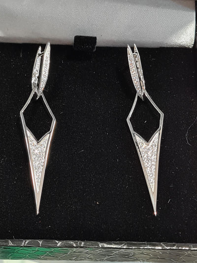 Sterling Silver Art Deco Earrings - Rococo Jewellery