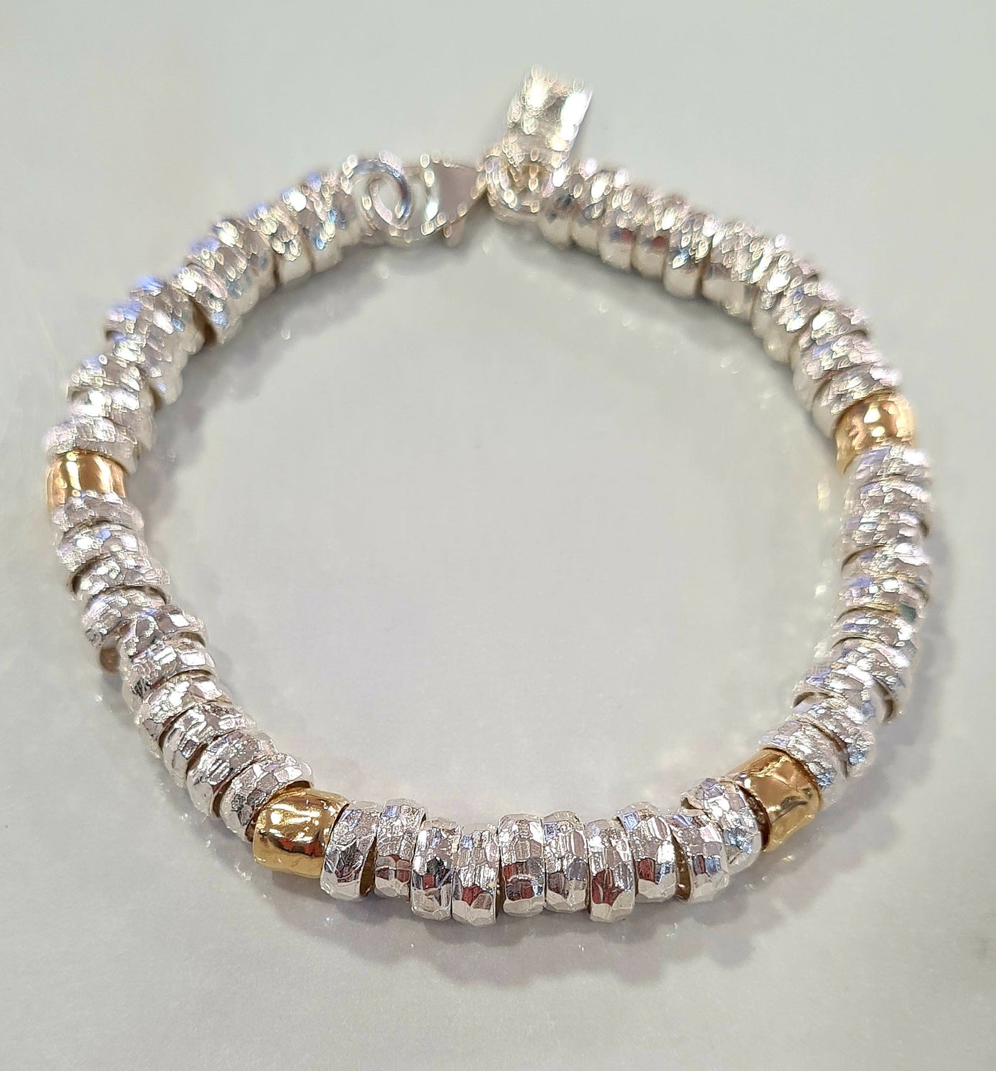 Yaron Morhaim Chunky 24ct Gold Silver Bracelet - Rococo Jewellery