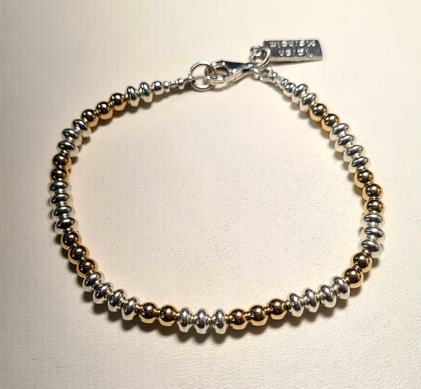 Yaron Morhaim Gold and Silver Buton Bracelet - Rococo Jewellery