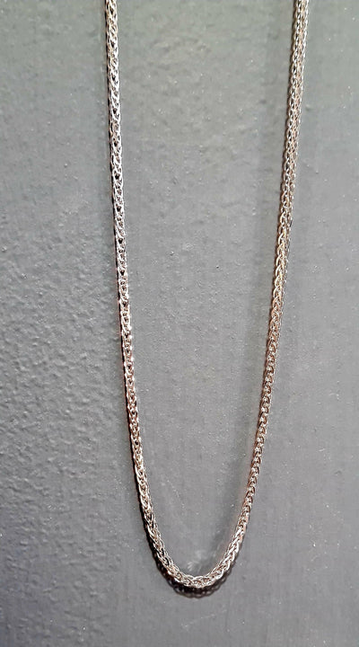 20" 18ct White Gold Spiga Chain - Rococo Jewellery