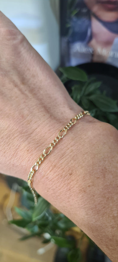 5mm Gold Filled Figaro Chain Bracelet – Vivian Grace
