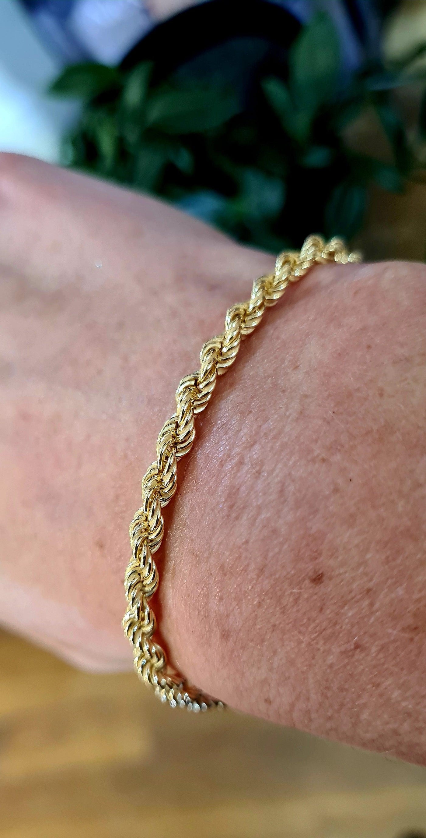 Delicate Braided Rope Bracelet in Gold Vermeil - Rococo Jewellery