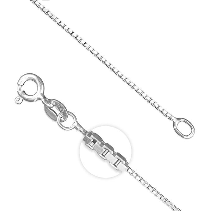 Sterling Silver Light Box Chain - Various Lengths - Rococo Jewellery