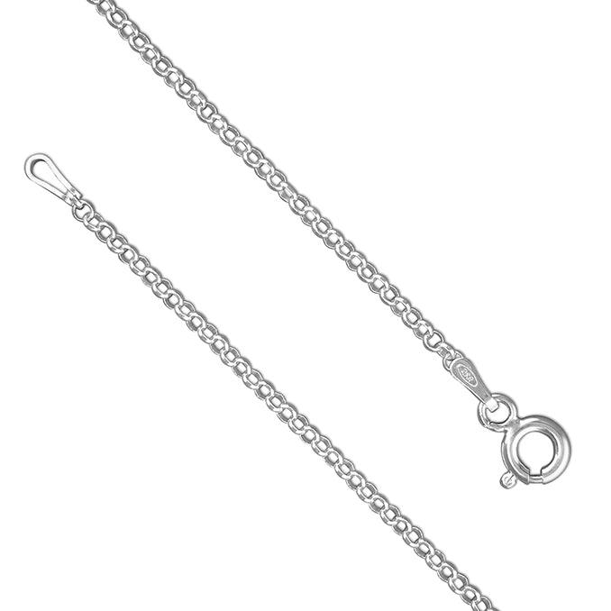 Sterling Silver Mini Round Belcher Chain - Various Lengths - Rococo Jewellery