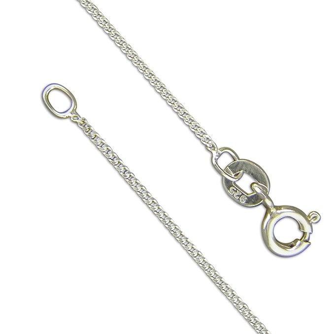 Sterling Silver Fine Diamond Cut Curb Chain - Various Length - Rococo Jewellery