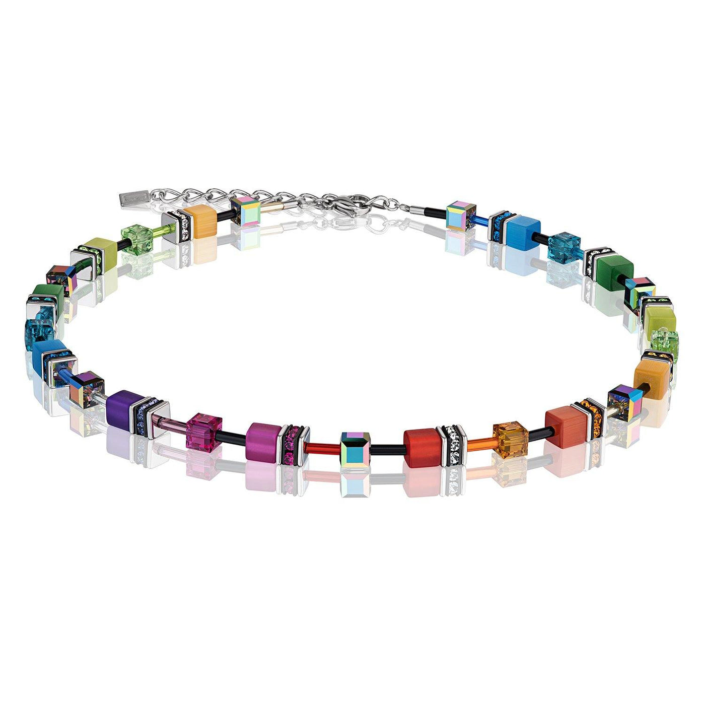 Coeur De Lion Multicolour Swarovski® Crystals GeoCUBE® Necklace - Rococo Jewellery