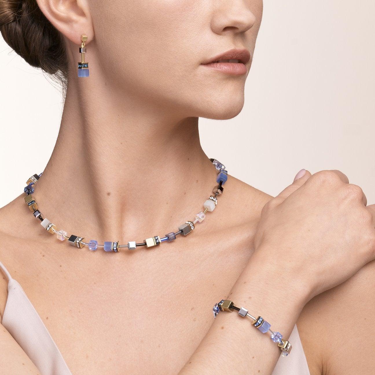 Coeur De Lion GeoCUBE® Blue-Gold Bracelet - Rococo Jewellery