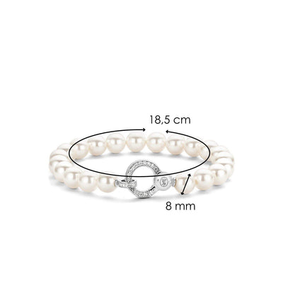 Ti Sento Pearl Bracelet with Cubic Zirconia - Rococo Jewellery