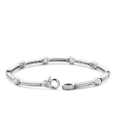 Ti Sento Sterling Silver Cubic Zirconia Bracelet - Rococo Jewellery