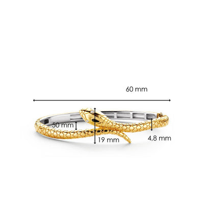 Ti Sento 18ct Gold Vermeil Snake Bangle - Rococo Jewellery