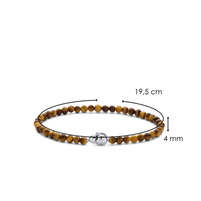 Ti Sento Tiger's Eye Bead Bracelet - Rococo Jewellery
