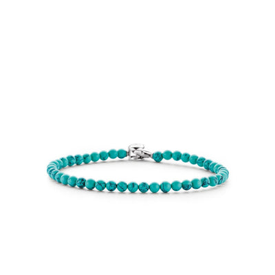 Ti Sento Sterling Silver Bead Bracelet - Malachite, Coral or Turquoise - Rococo Jewellery