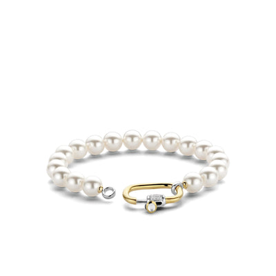 Ti Sento Malachite or Pearl Chunky 18ct Gold Vermeil Bracelet - Rococo Jewellery