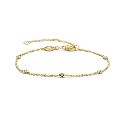 Ti Sento Shimmering Zirconia Chain Bracelet - Rococo Jewellery