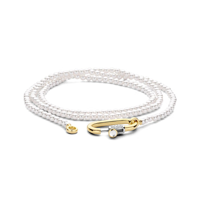 Ti Sento 18ct Yellow Gold Vermeil Two-Row Pearl Bracelet - Rococo Jewellery
