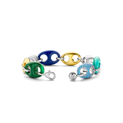 Ti Sento Multicoloured Anchor Links Bracelet - Rococo Jewellery
