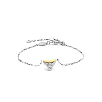 Ti Sento Gold Vermeil Cubic Zirconia Shark Tooth Bracelet - Rococo Jewellery