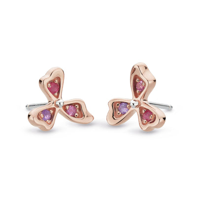 Kit Heath Blossom Petal Bloom Rosé Stud Earrings - Rococo Jewellery