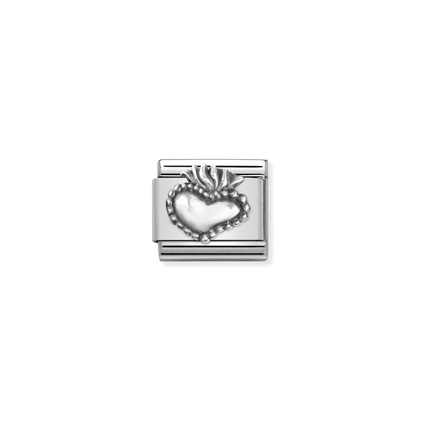 Nomination Classic Sterling Silver Sacred Heart Charm - Rococo Jewellery