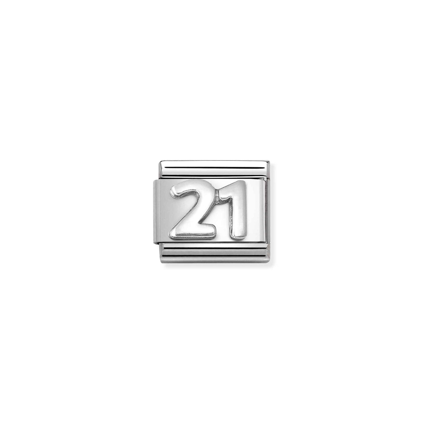 Nomination Classic Silver and Stainless Steel 21 Charm - Rococo Jewellery