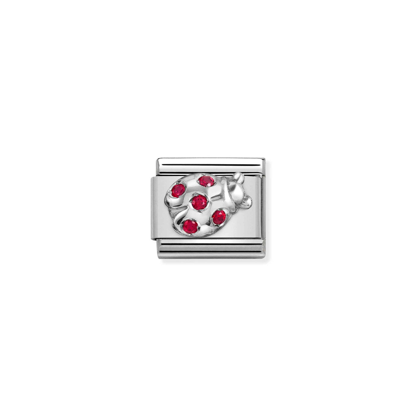 Nomination Classic Red CZ Ladybug Link - Rococo Jewellery