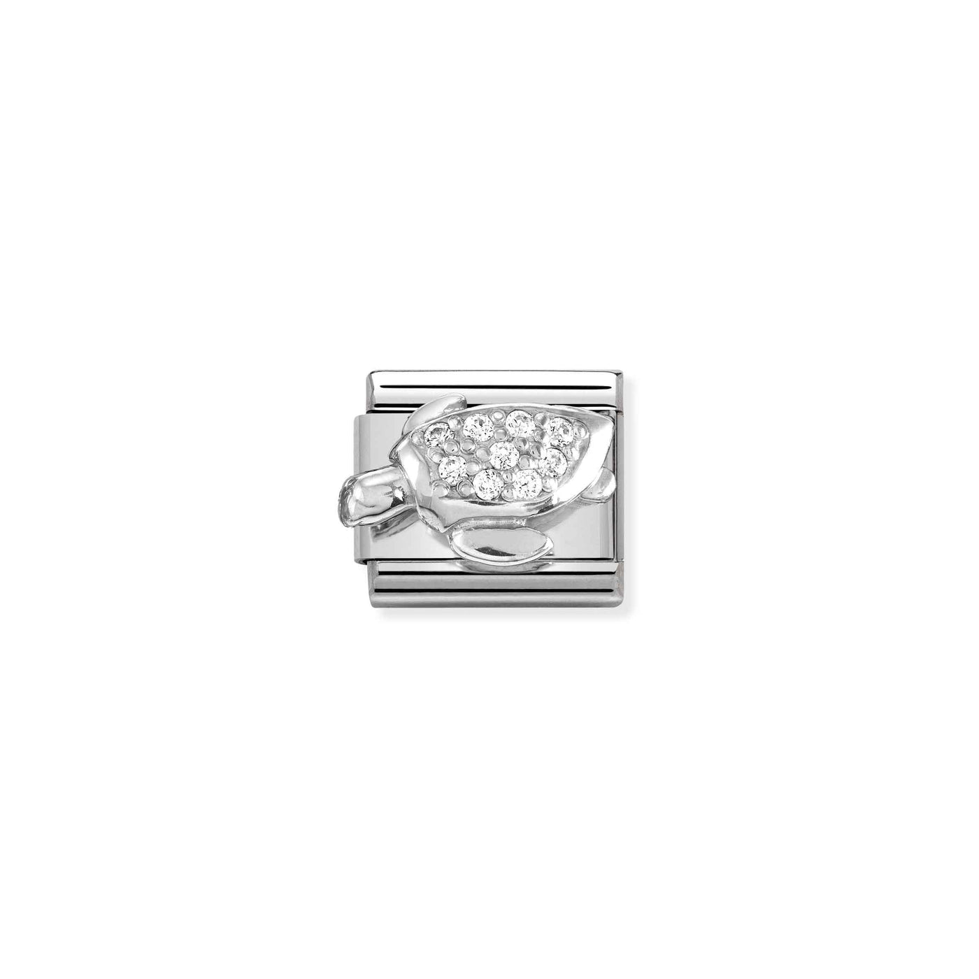Nomination Classic Silver and Cubic Zirconia Sea Turtle Charm - Rococo Jewellery