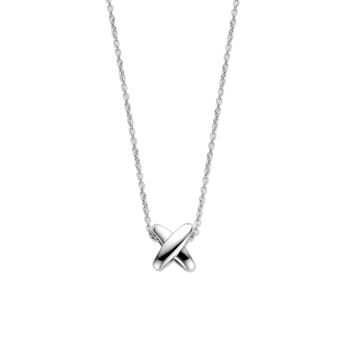 Ti Sento Silver Cubic Zirconia Pavé Cross Necklace - Rococo Jewellery
