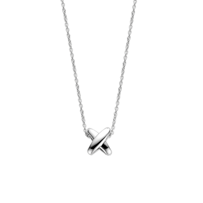 Ti Sento Silver Cubic Zirconia Pavé Cross Necklace - Rococo Jewellery