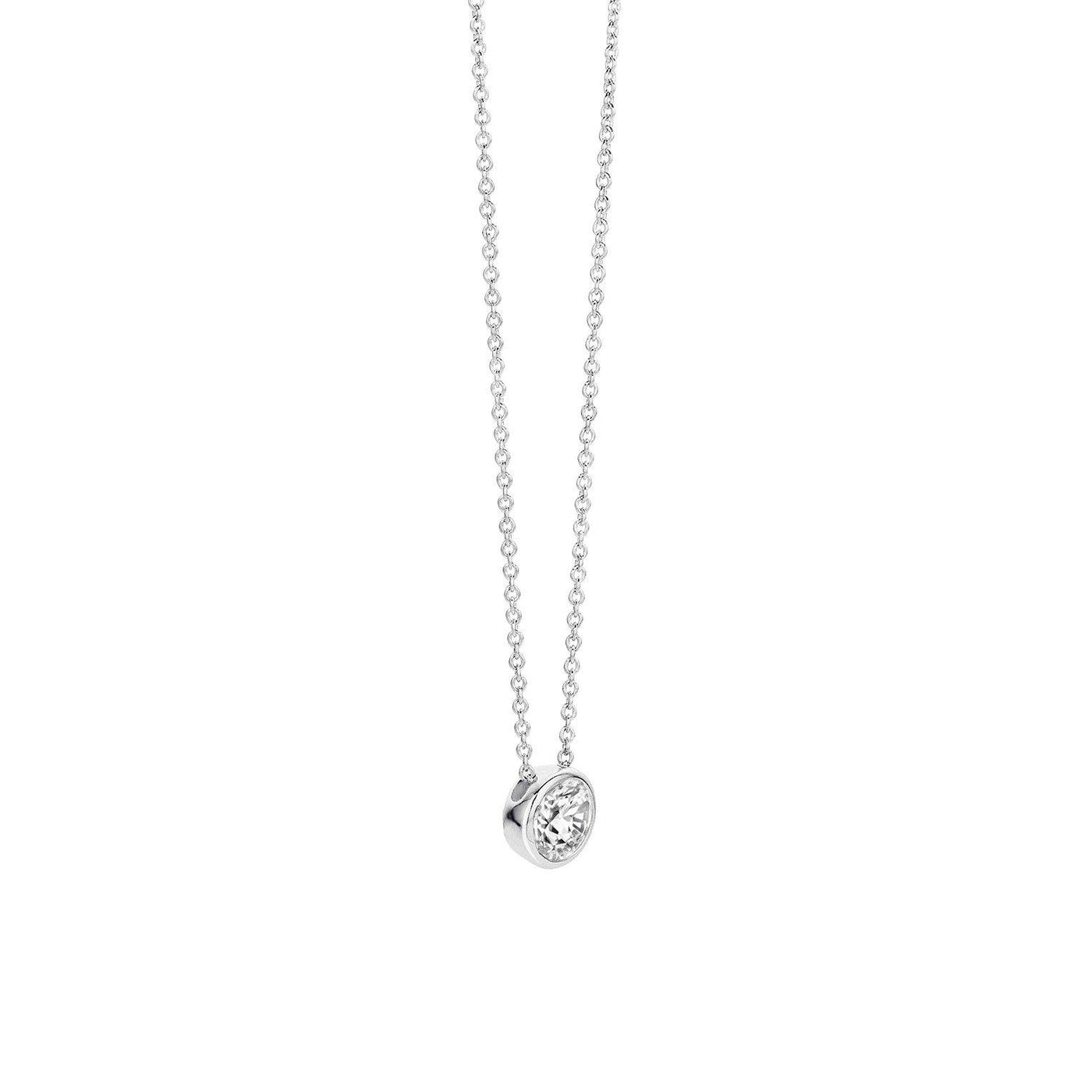 Ti Sento Sterling Silver Cubic Zirconia Necklace - Rococo Jewellery