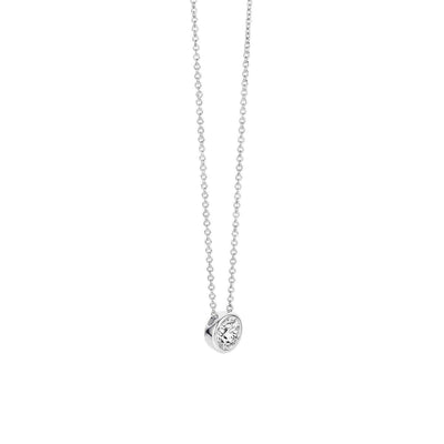 Ti Sento Sterling Silver Cubic Zirconia Necklace - Rococo Jewellery