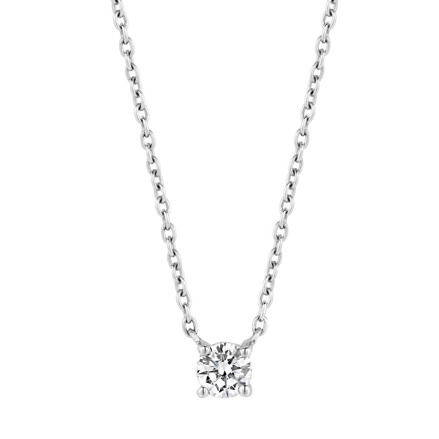 Ti Sento Sterling Silver Single Cubic Zirconia Necklace - Rococo Jewellery