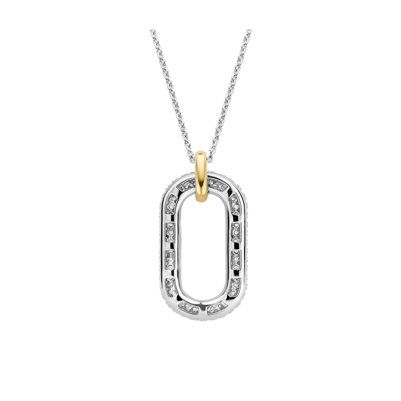 Ti Sento Cubic Zirconia Oval Link Necklace - Rococo Jewellery