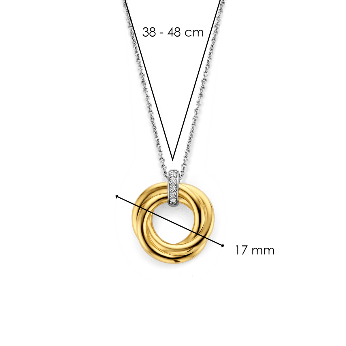 Ti Sento Entwined Circle Necklace - Rococo Jewellery