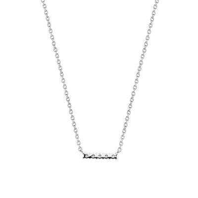 Ti Sento Sterling Silver Cubic Zirconia Bar Necklace - Rococo Jewellery