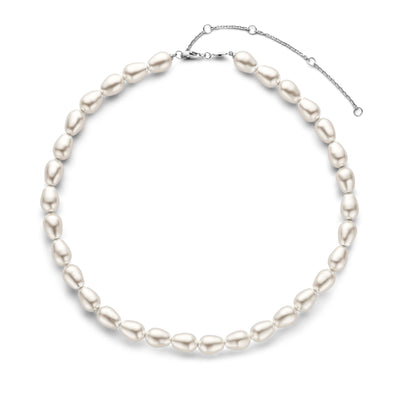 Ti Sento Silver Baroque Pearl Necklace - Rococo Jewellery