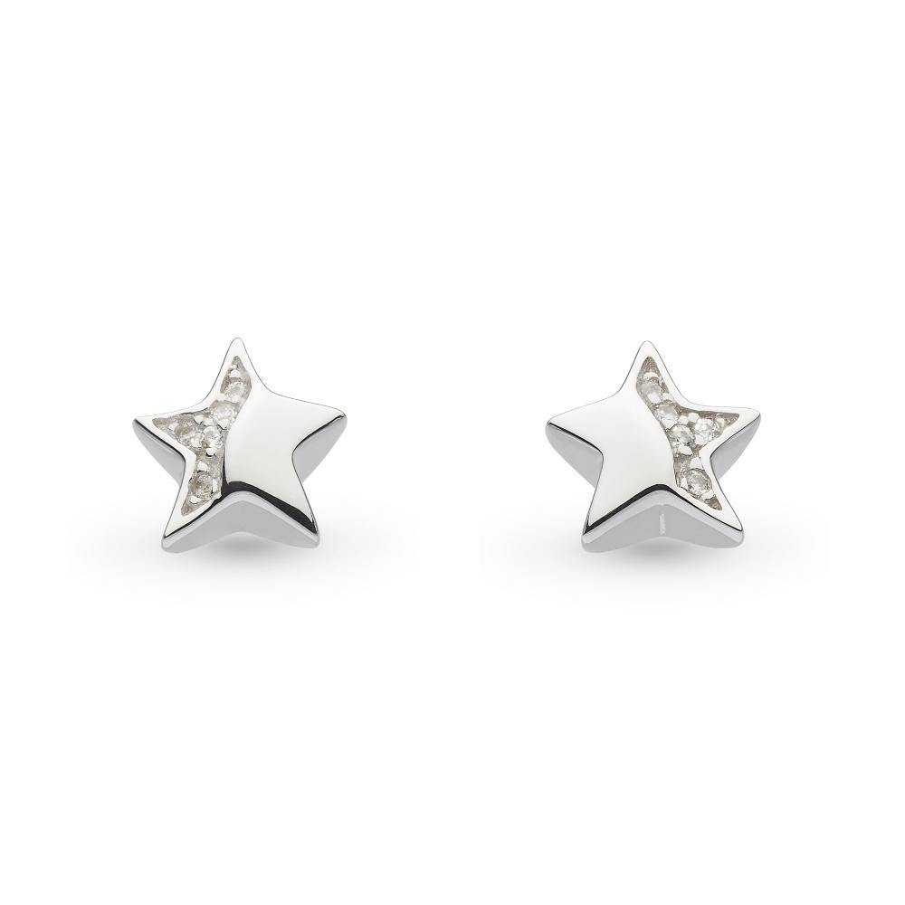 Kit Heath Miniature Sparkle CZ Shining Star Stud Earrings - Rococo Jewellery