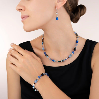 Coeur De Lion Cobalt Blue Swarovski® Crystals GeoCUBE® Earrings - Rococo Jewellery