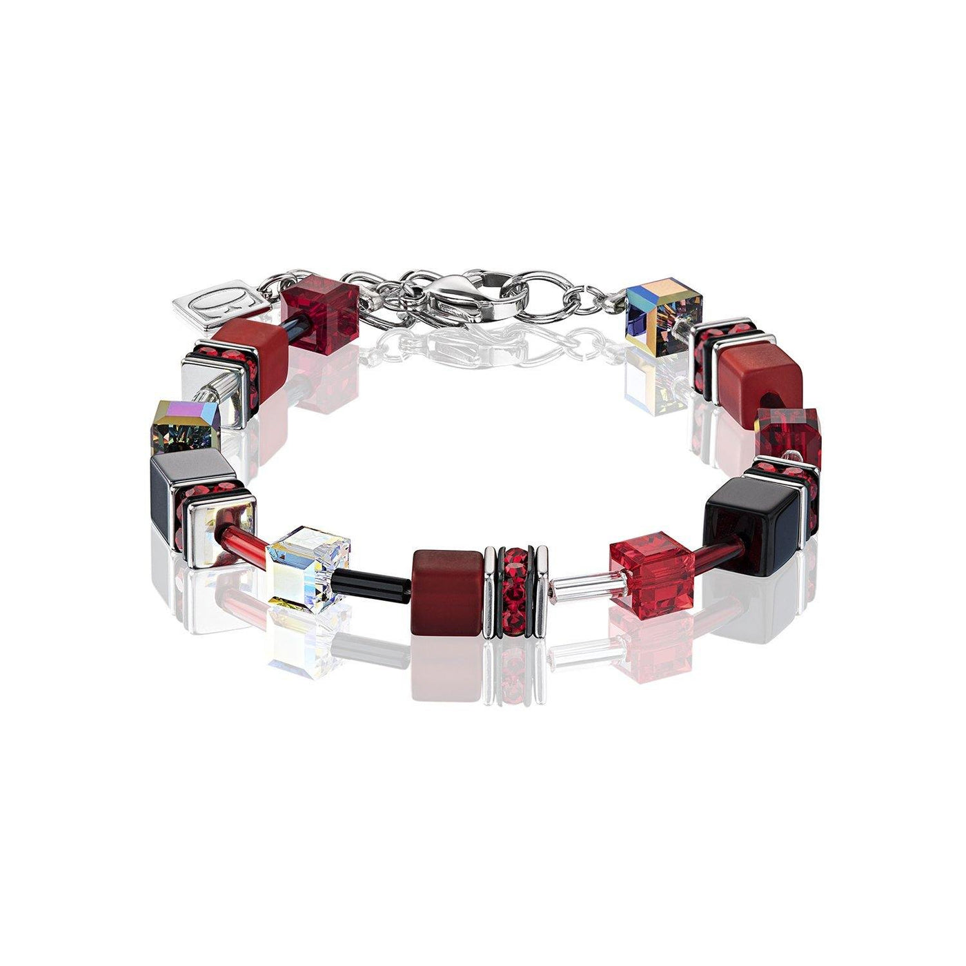 Coeur De Lion Red Swarovski® Crystals GeoCUBE® Bracelet - Rococo Jewellery