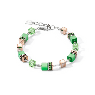 Coeur De Lion GeoCUBE® Iconic Rose Gold and Green Bracelet - Rococo Jewellery